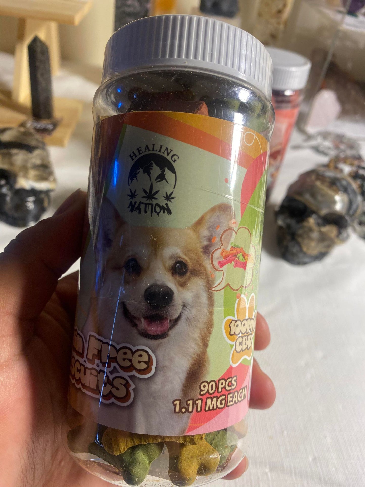 Medium/ Small Dog Biscuits- Grain Free- 90 psc - 1.11 mg Each - Healing Nation