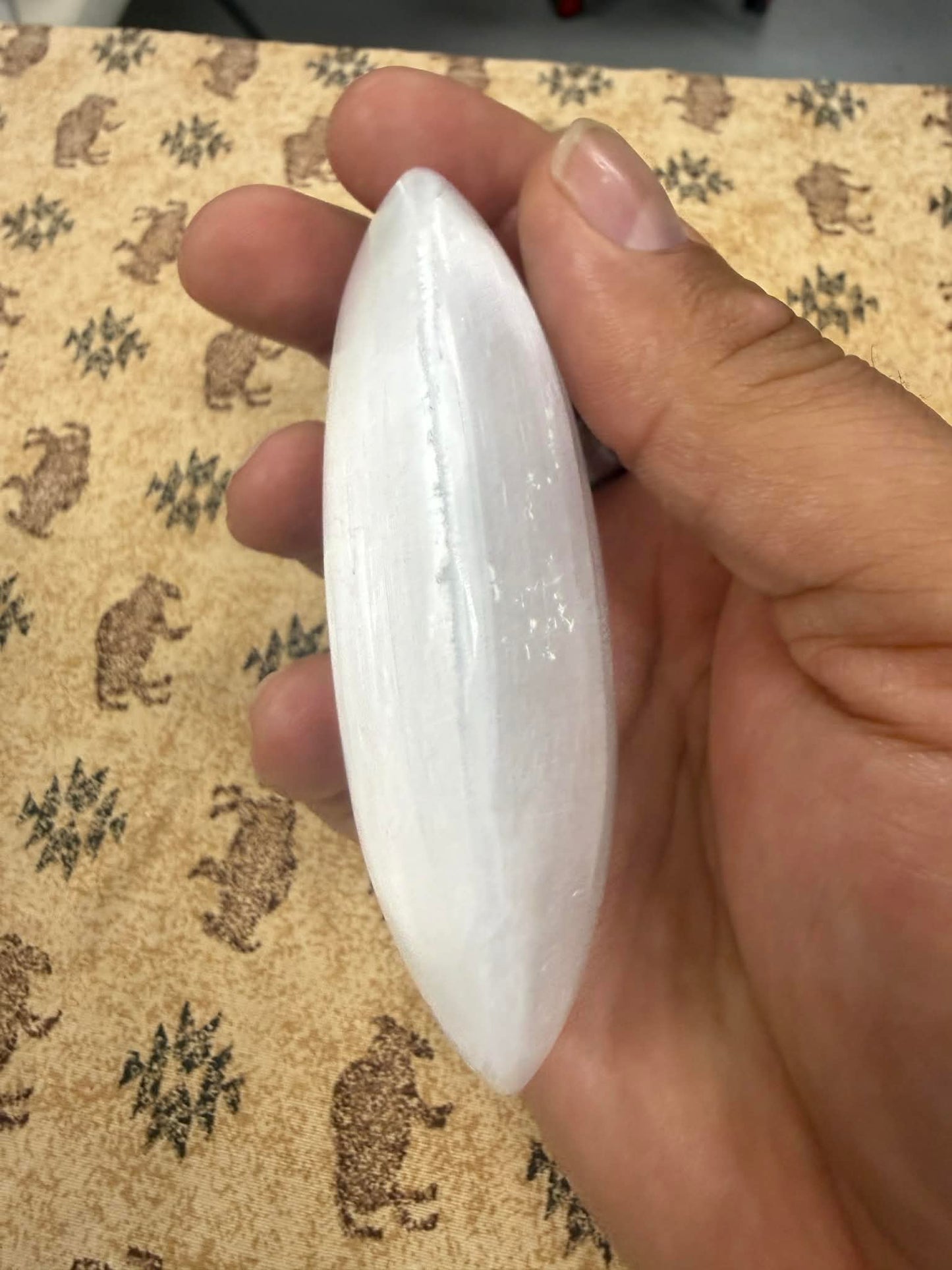 Satin Spar/ Selenite Palm Stone