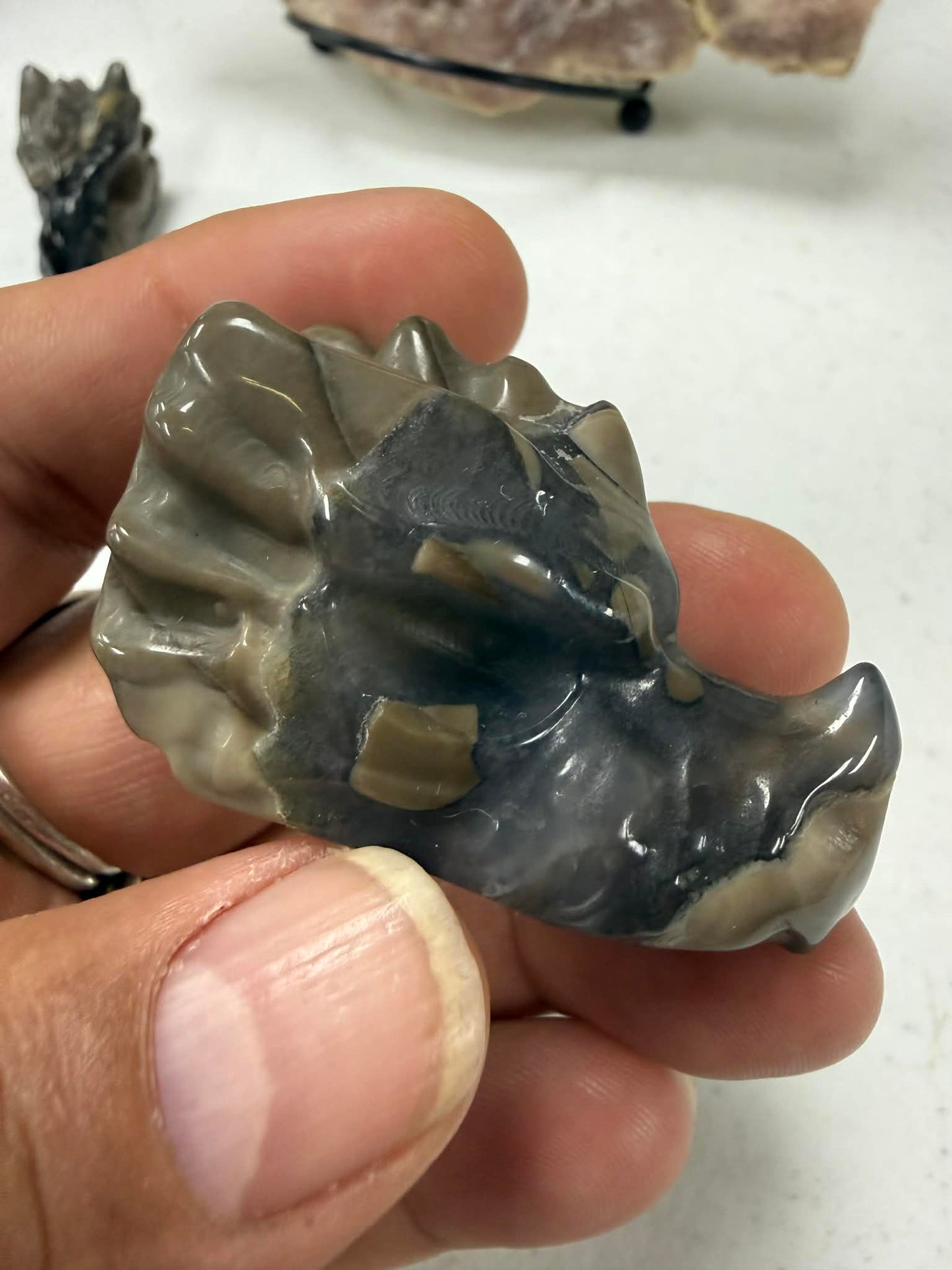 Dragon Head Carving 2" Inch