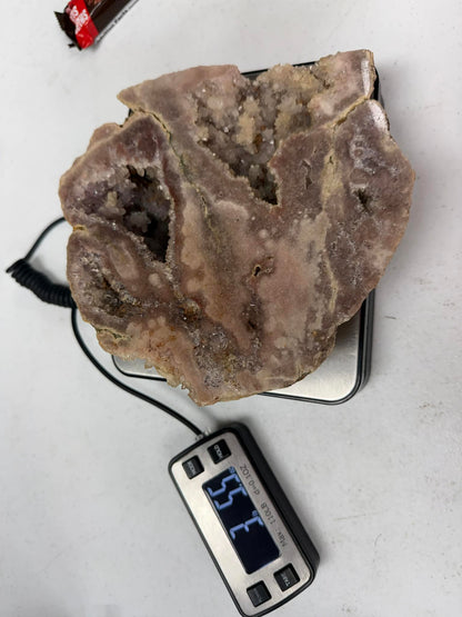 SOLD! Pink Amethyst Geode Slice with Stand