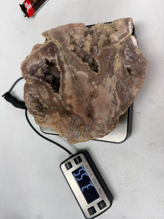 SOLD! Pink Amethyst Geode Slice with Stand