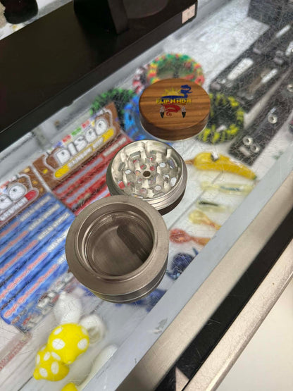 Thunderstrike Frosted Glass Bong with Dabs tip, includes Stand, FlipNndn Grinder, & Cheech & Chong Torche KIT