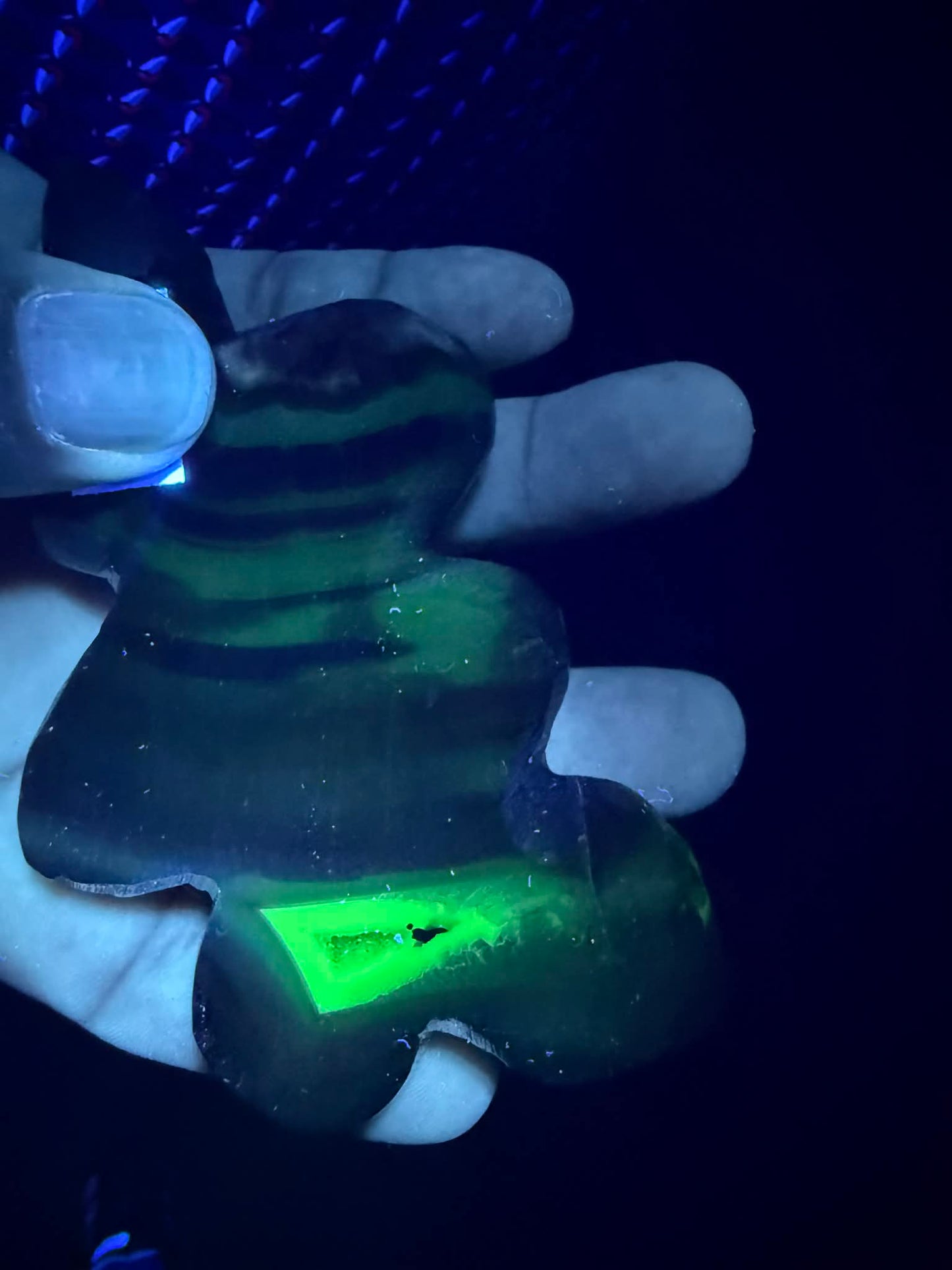 Snake Agate Carving with UV Reaction!