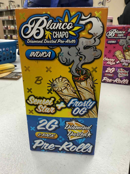 Chapo Blanco Duo Diamond Dusted 2 gram Pre-Rolls (2)