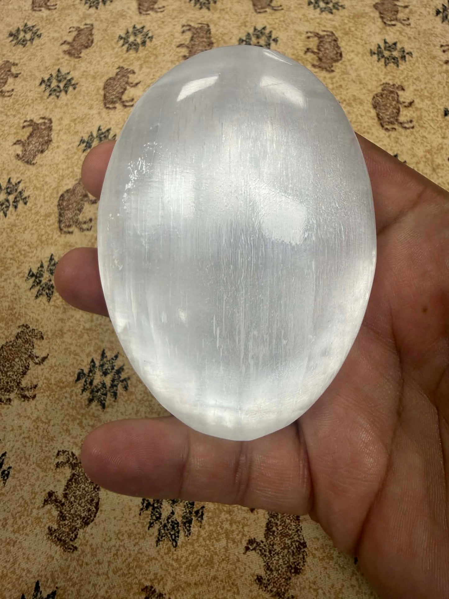 Satin Spar/ Selenite Palm Stone