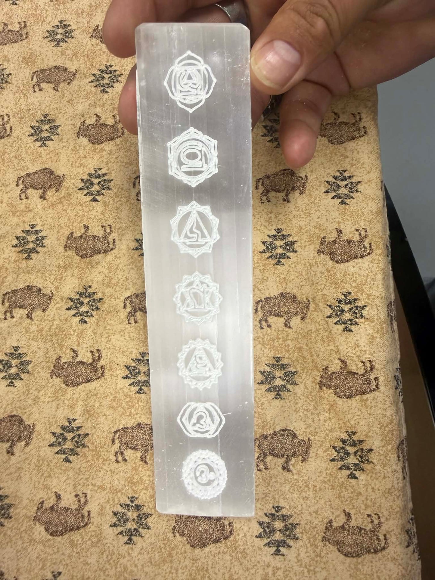 Satin Spar/ Selenite Chakra Charging Plate