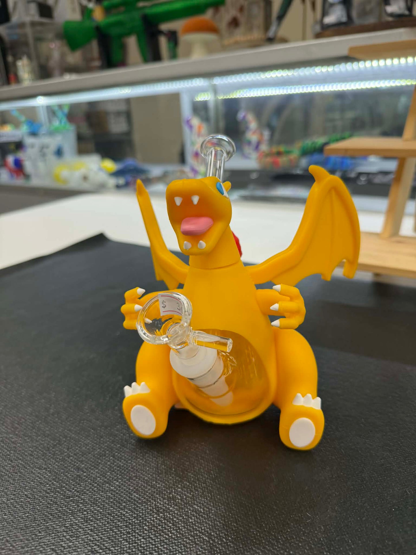 Orange Fire Dragon Silicone Water Bubbler
