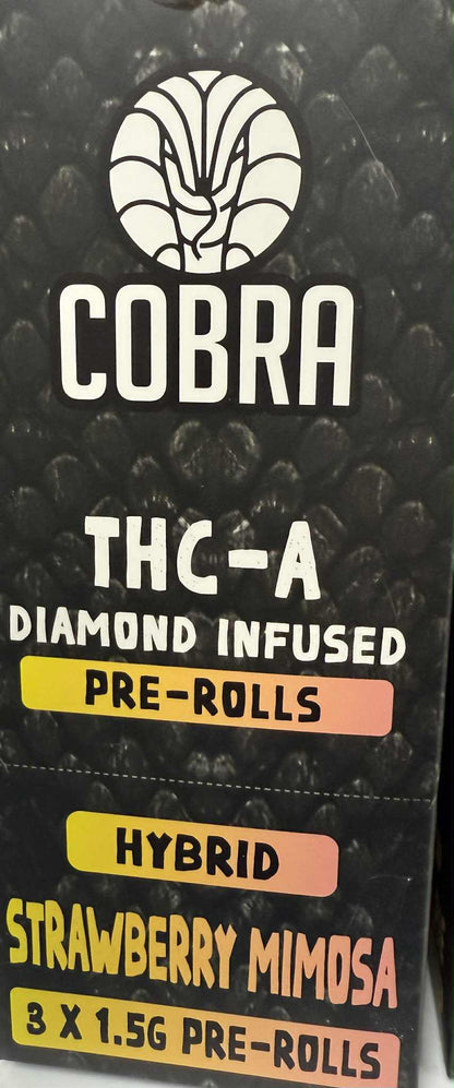 Cobra THC-A Diamond Infused Pre-Rolls (3pack)