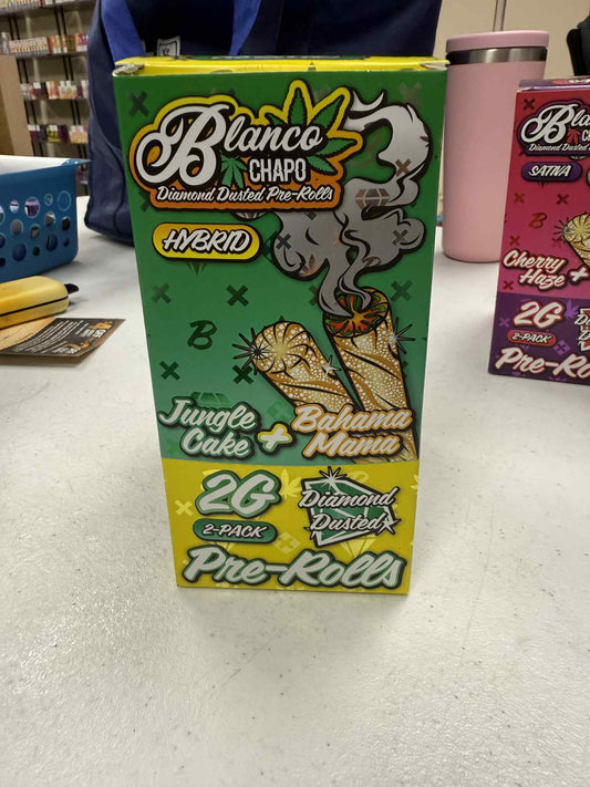 Chapo Blanco Duo Diamond Dusted 2 gram Pre-Rolls (2)