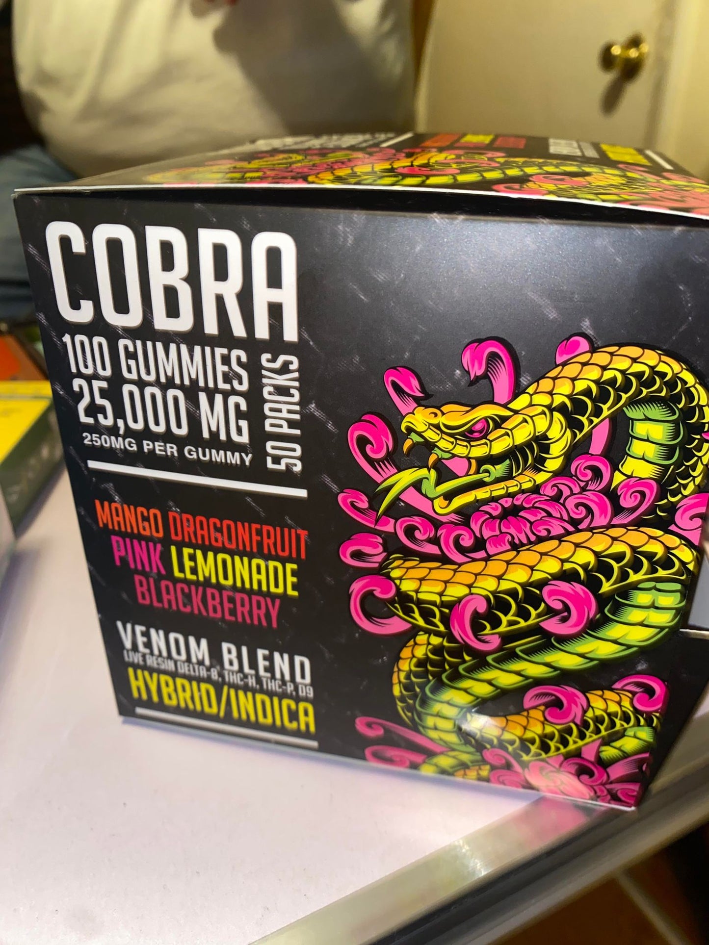 Cobra (2 Gummies Per Pack) 50 Pcs Indica/ Hybrid