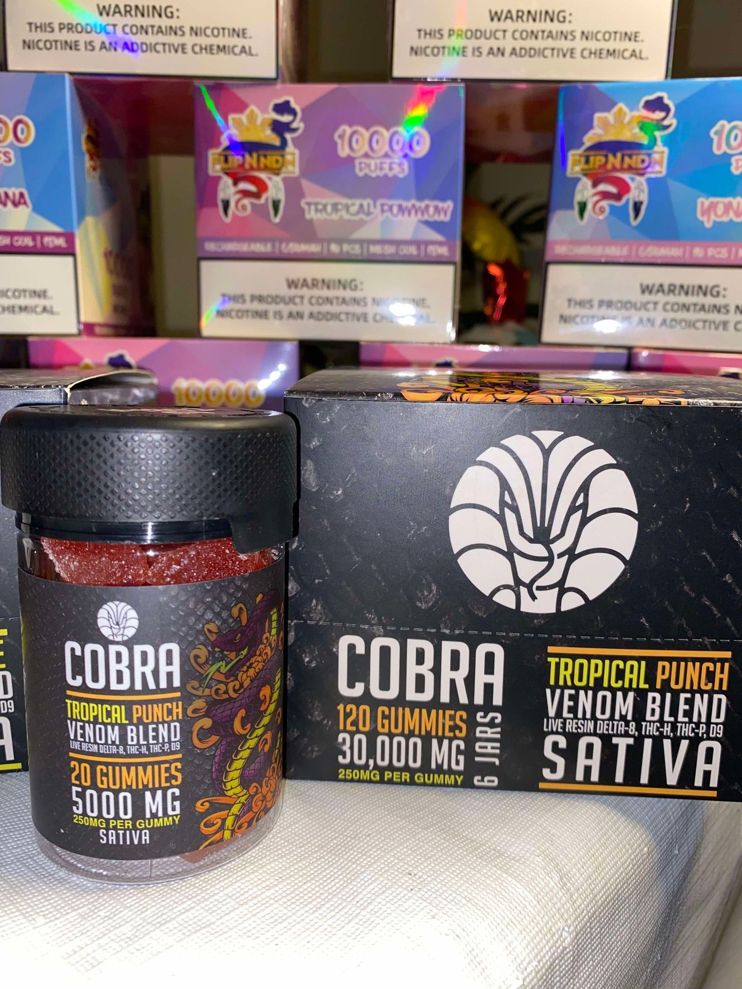 Cobra Gummies Tropical Punch-SATIVA Venom Blend 250mg per Gummy