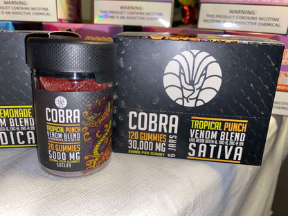 Cobra Gummies Tropical Punch-SATIVA Venom Blend 250mg per Gummy