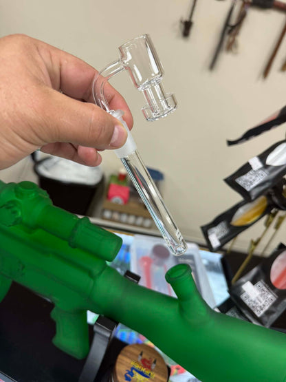 Thunderstrike Frosted Glass Bong with Dabs tip, includes Stand, FlipNndn Grinder, & Cheech & Chong Torche KIT