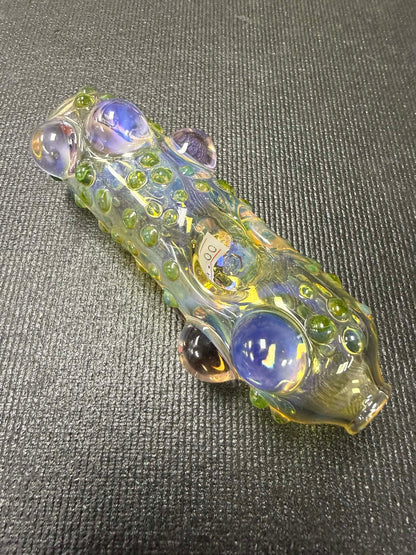 Oceanic Bubble Pipe, Hand Blown, Handmade