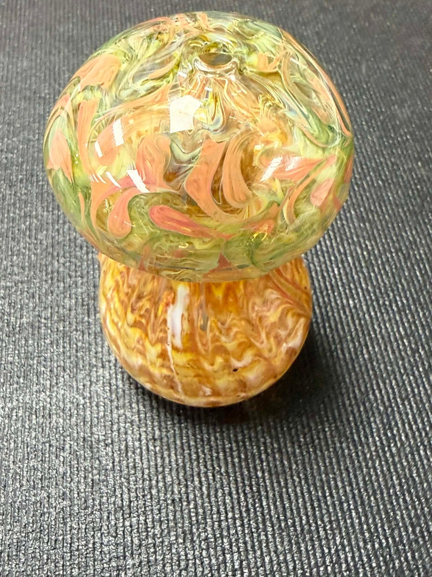 Standing Mushroom Spoon Pipe, Hand Blown,
