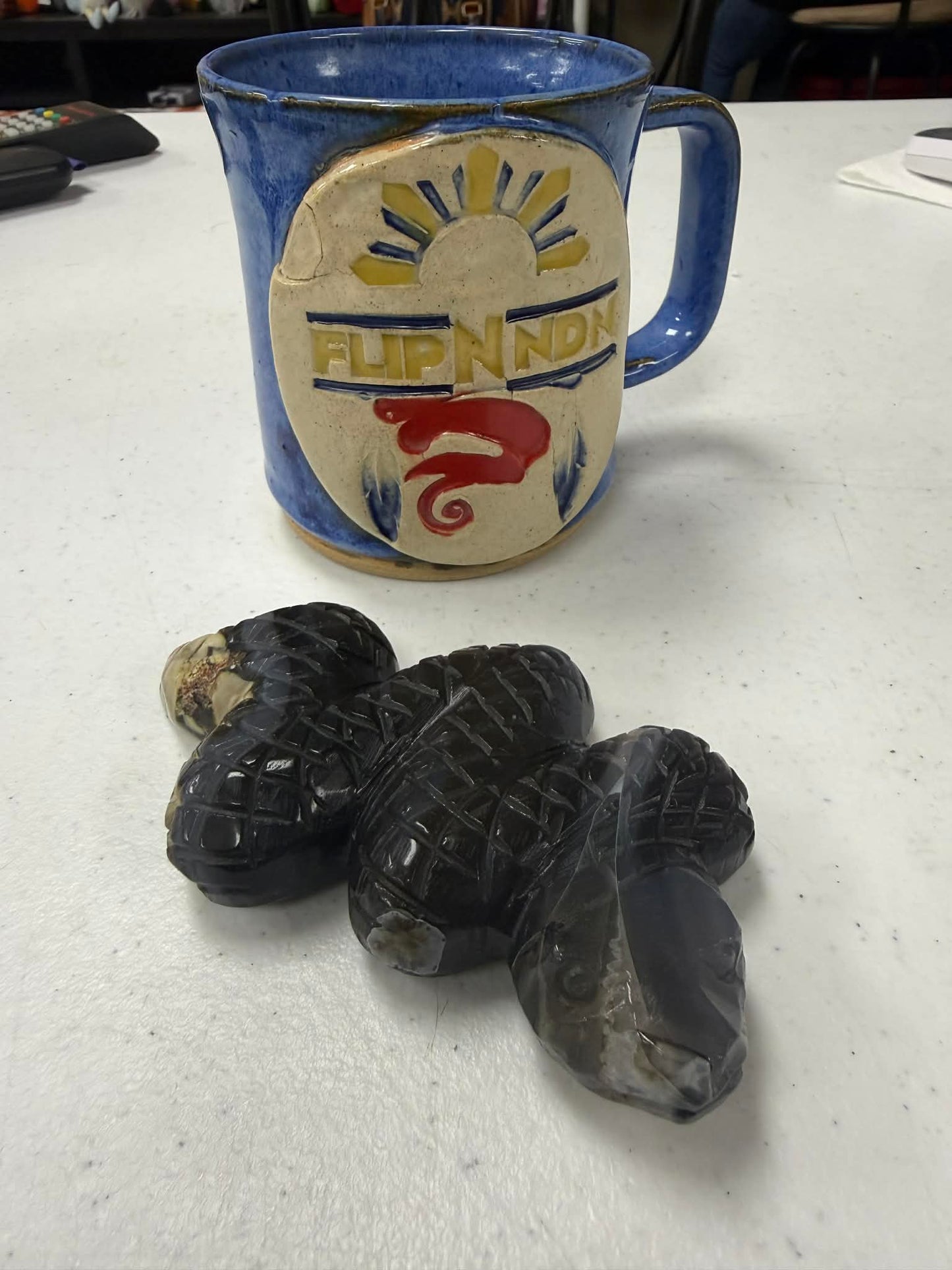 Snake Agate Carving with UV Reaction!