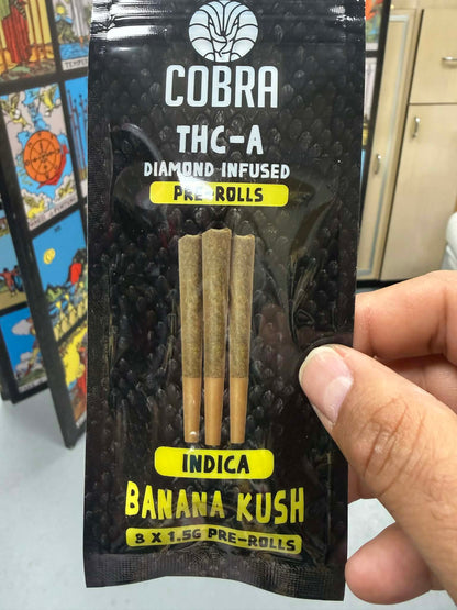 Cobra THC-A Diamond Infused Pre-Rolls (3pack)
