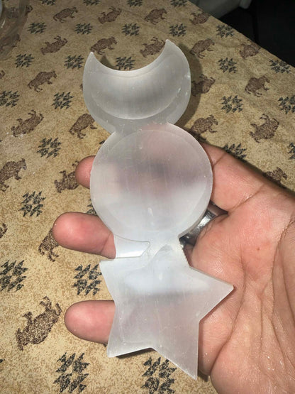 Star, Sun & Moon Selenite Tray