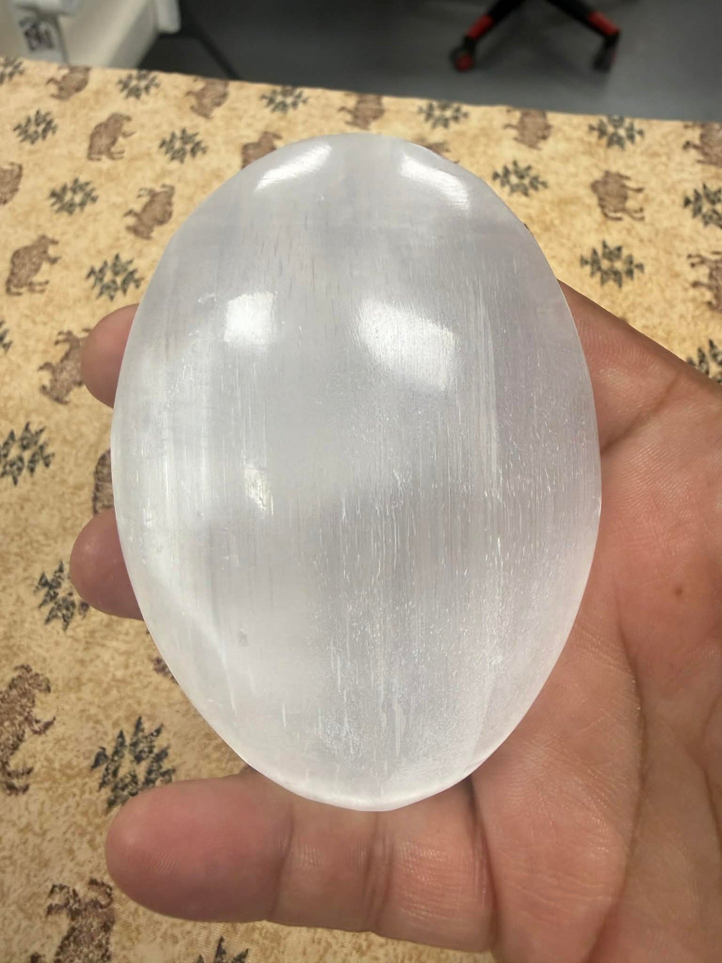 Satin Spar/ Selenite Palm Stone