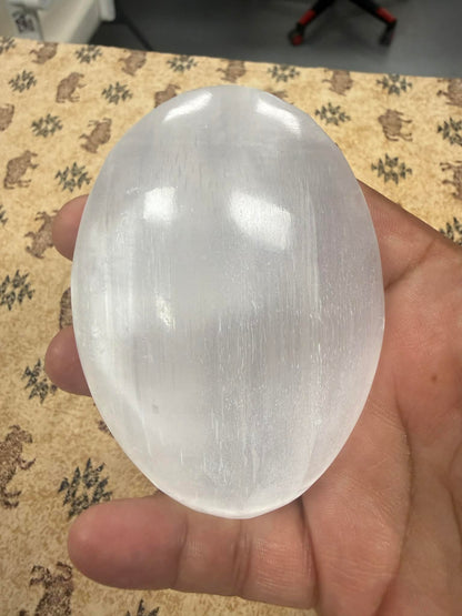 Satin Spar/ Selenite Palm Stone
