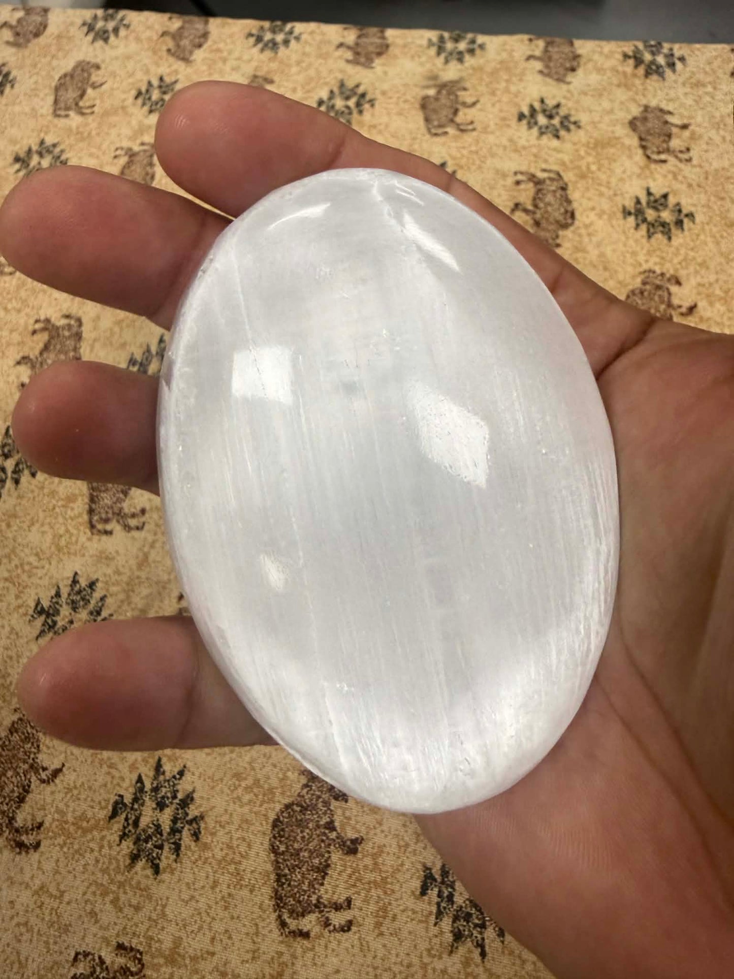 Satin Spar/ Selenite Palm Stone