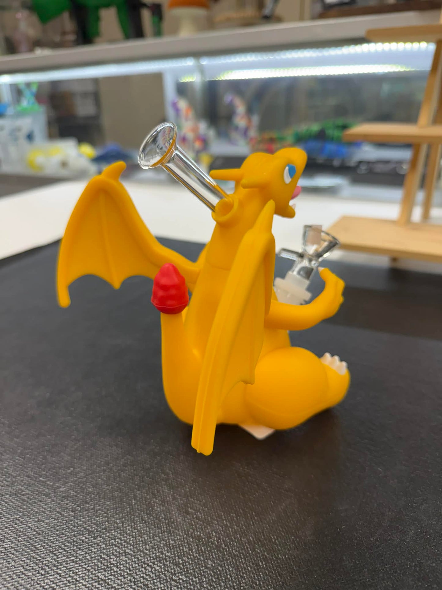 Orange Fire Dragon Silicone Water Bubbler