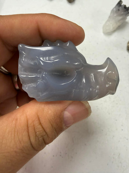 Dragon Head Carving 2" Inch