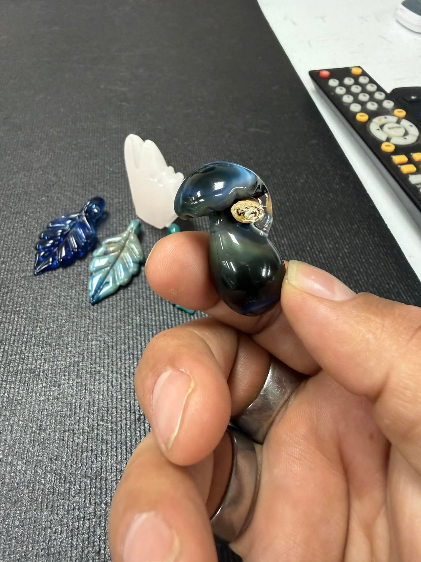 Fumette Glass Pendant, Joint Holder, Hand Blown