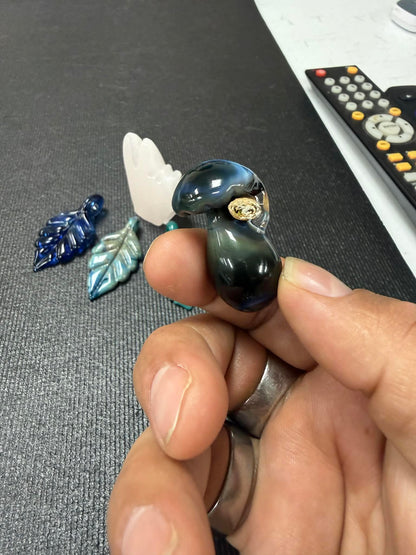 Fumette Glass Pendant, Joint Holder, Hand Blown