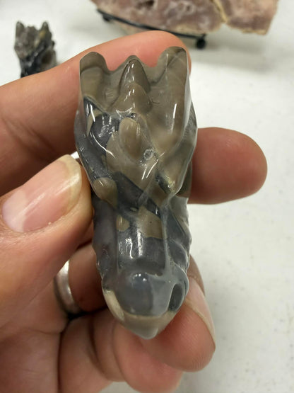 Dragon Head Carving 2" Inch