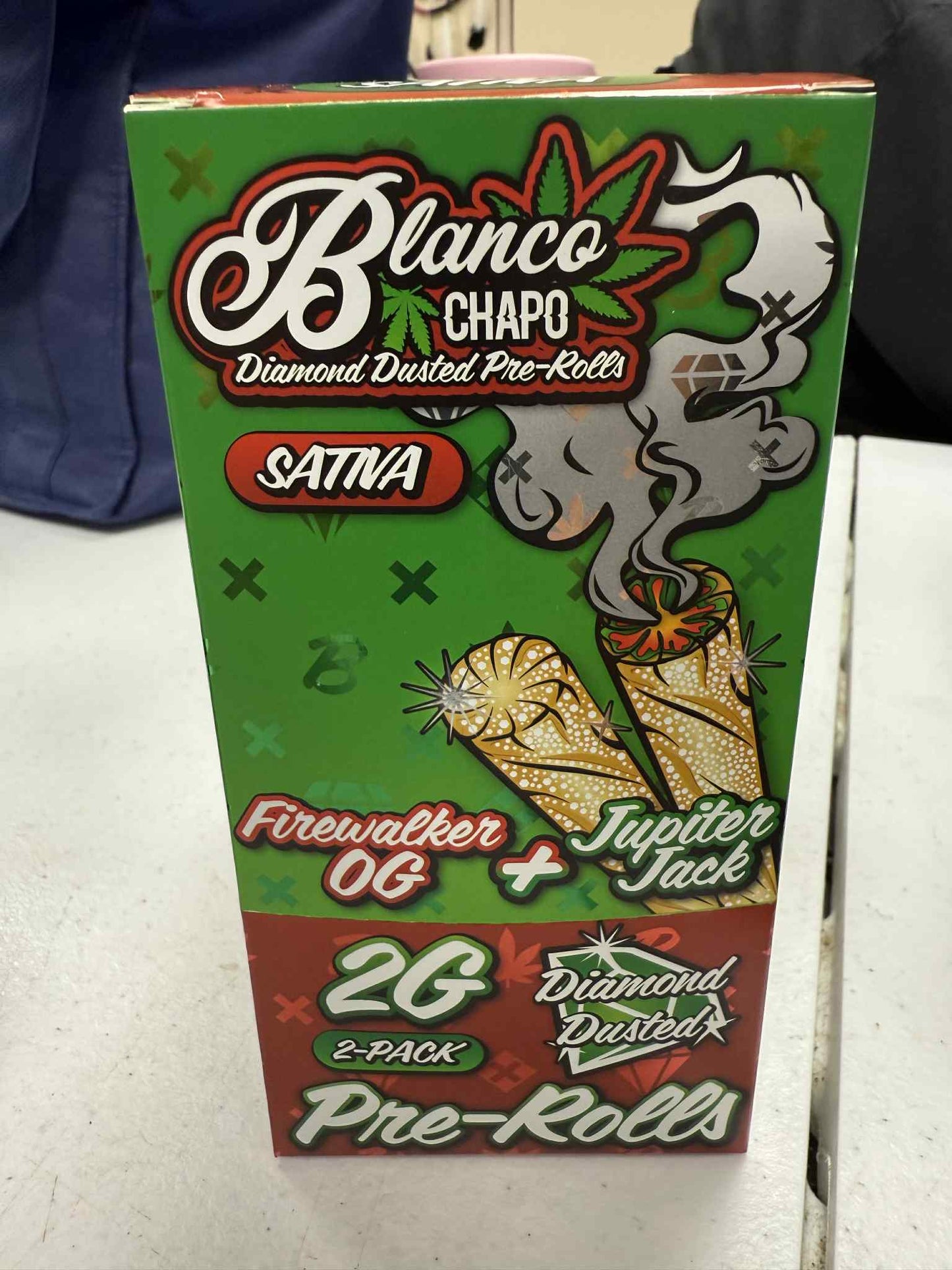 Chapo Blanco Duo Diamond Dusted 2 gram Pre-Rolls (2)