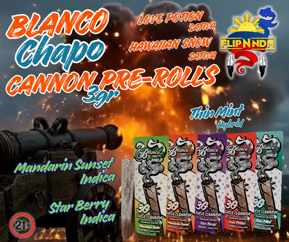 Blanco Chapo 3Gr THCA Cannon Diamond Dusted Pre-roll