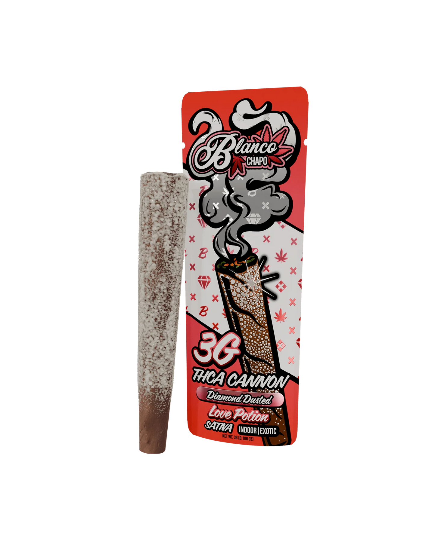 Blanco Chapo 3Gr THCA Cannon Diamond Dusted Pre-roll