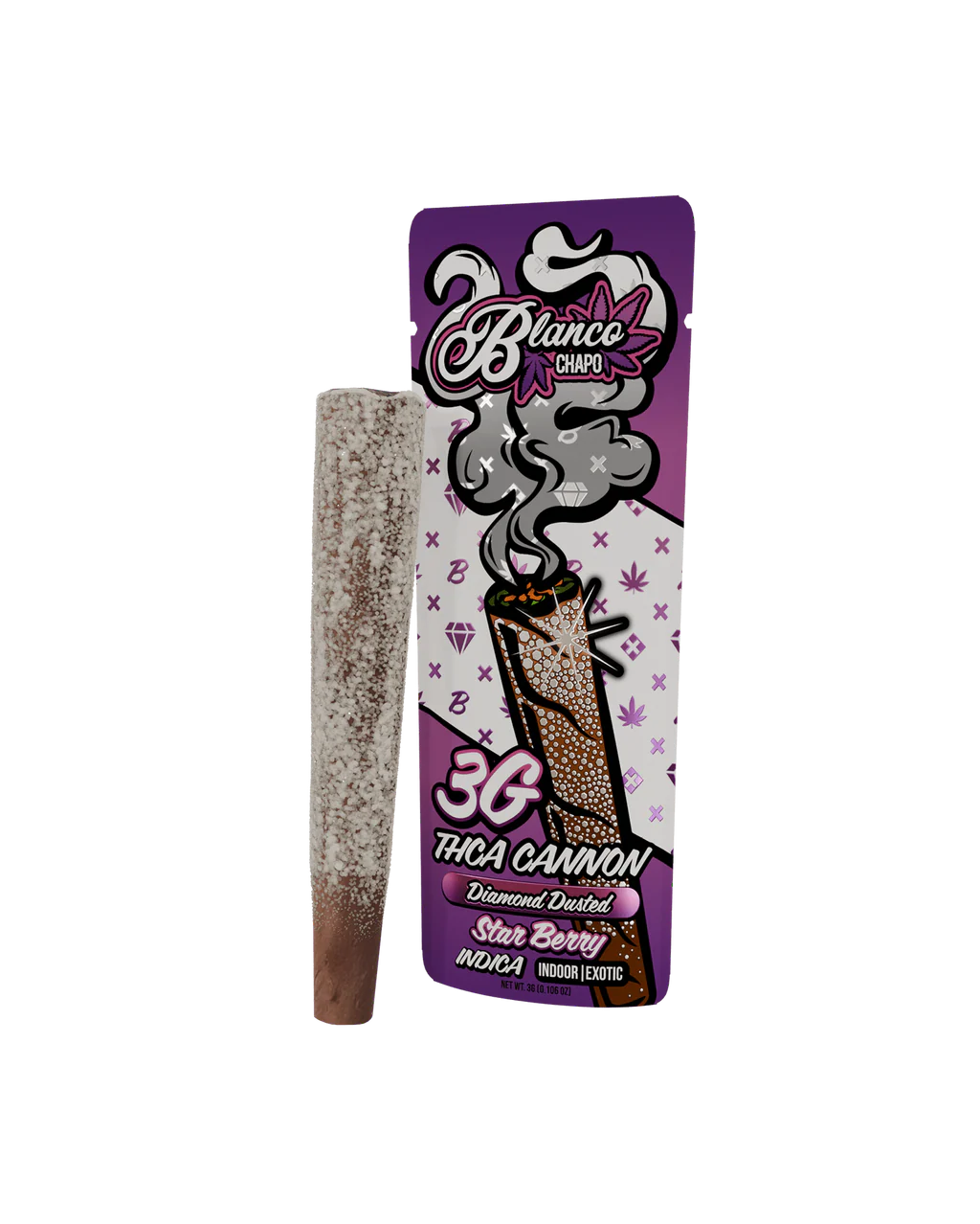 Blanco Chapo 3Gr THCA Cannon Diamond Dusted Pre-roll