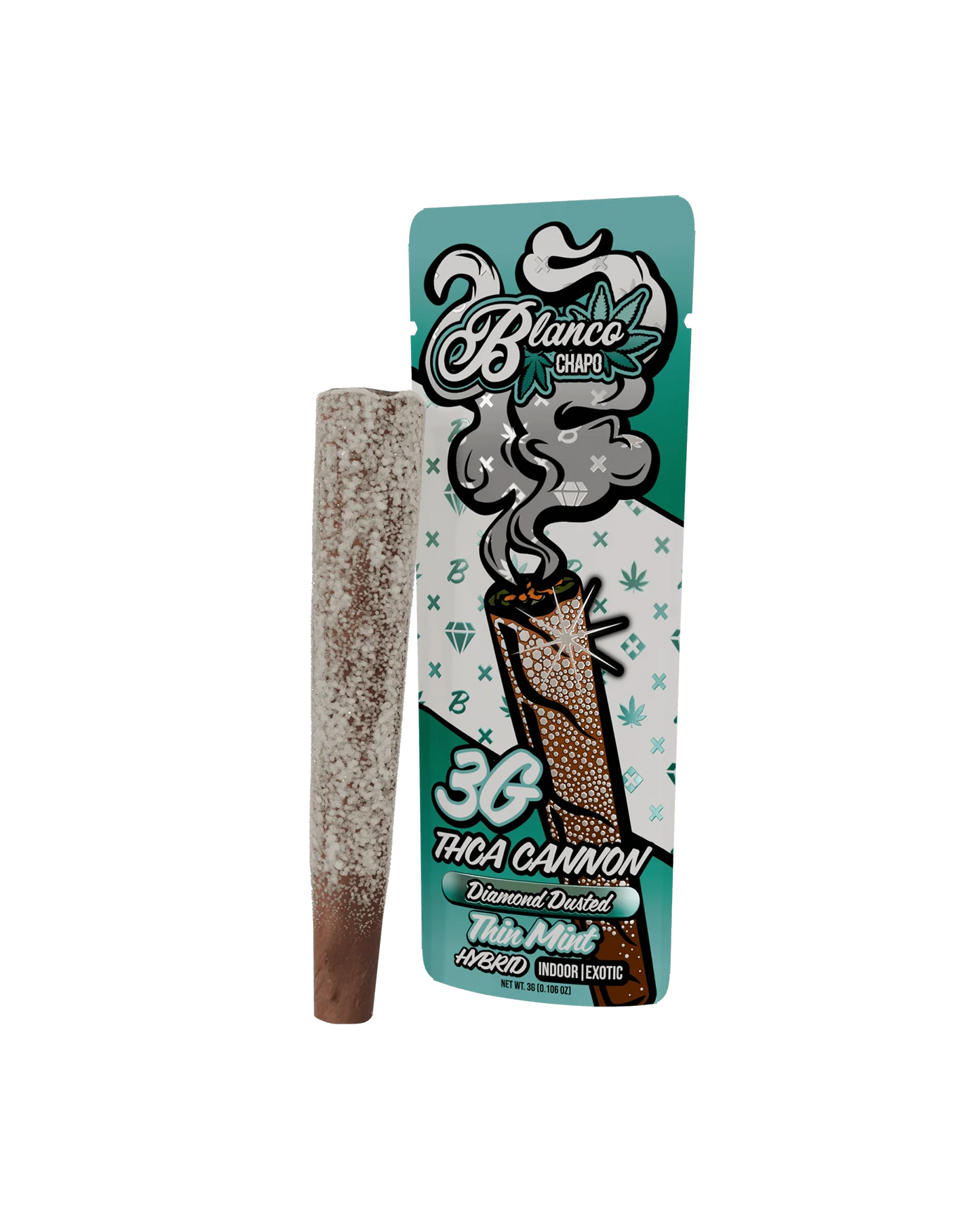 Blanco Chapo 3Gr THCA Cannon Diamond Dusted Pre-roll