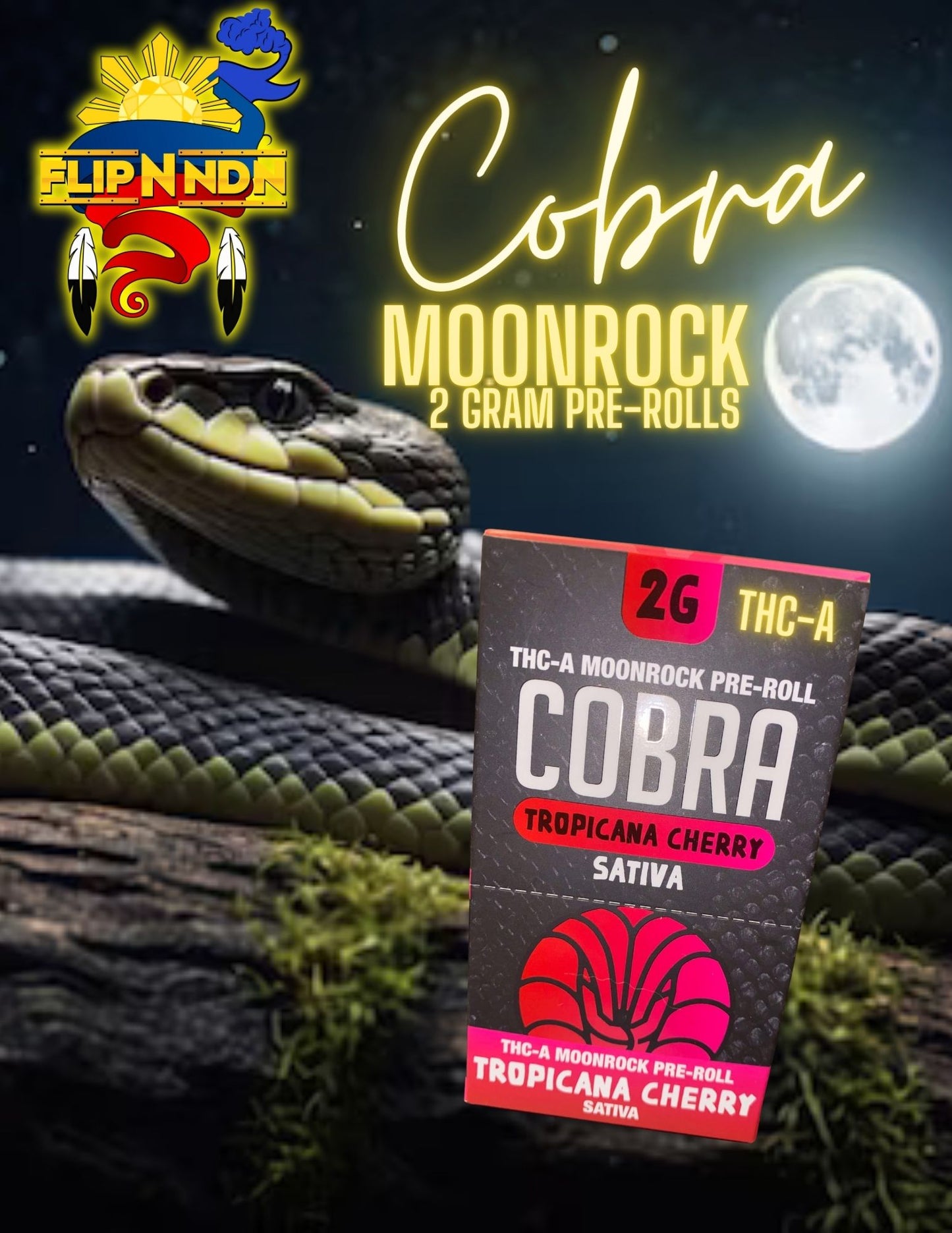 Cobra 2 Gram Moonrock Pre-Rolls
