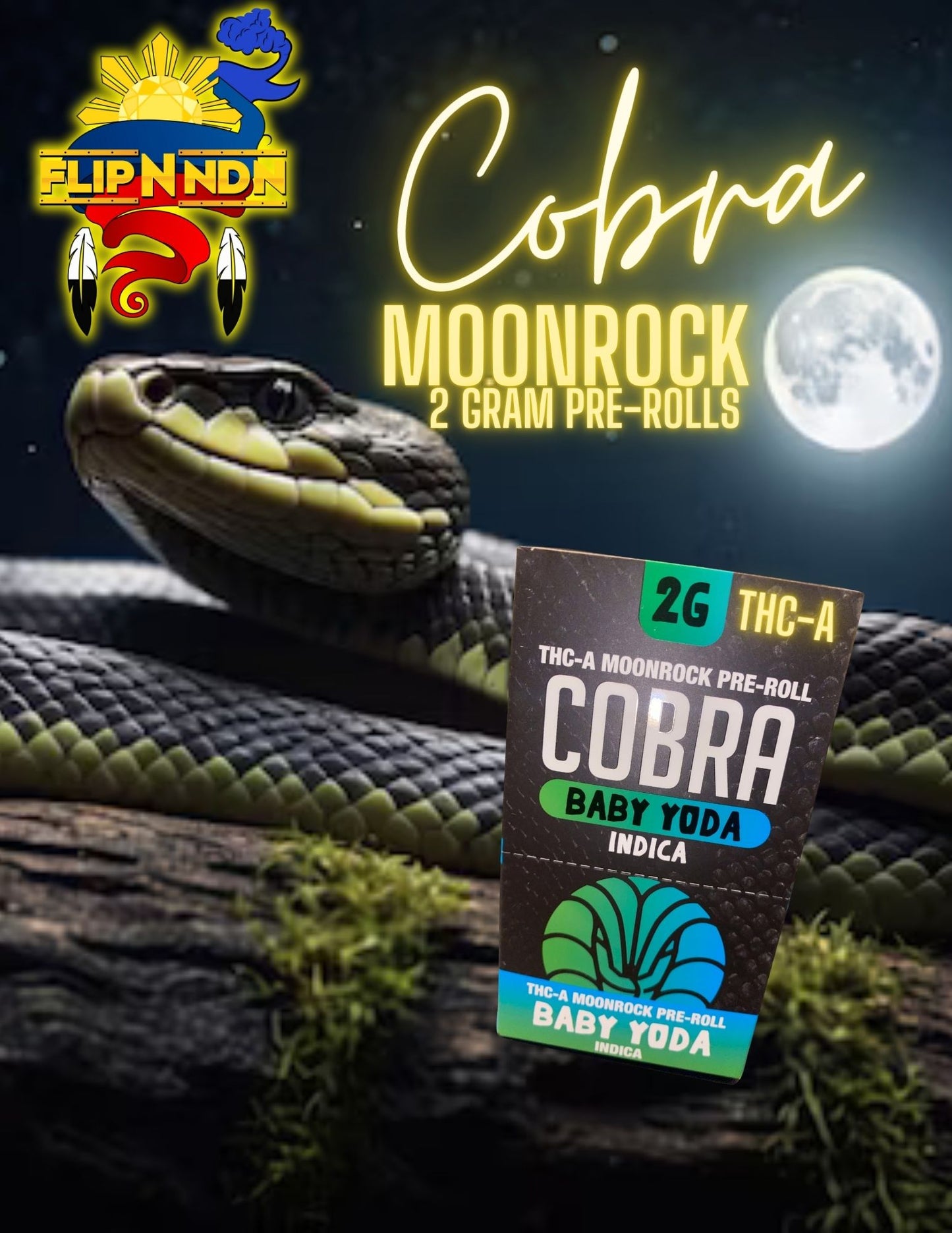 Cobra 2 Gram Moonrock Pre-Rolls
