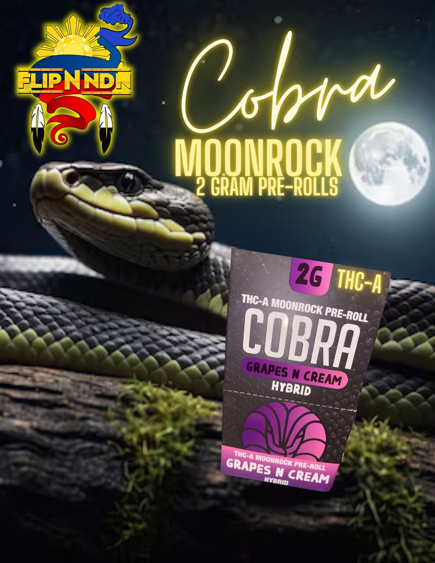 Cobra 2 Gram Moonrock Pre-Rolls