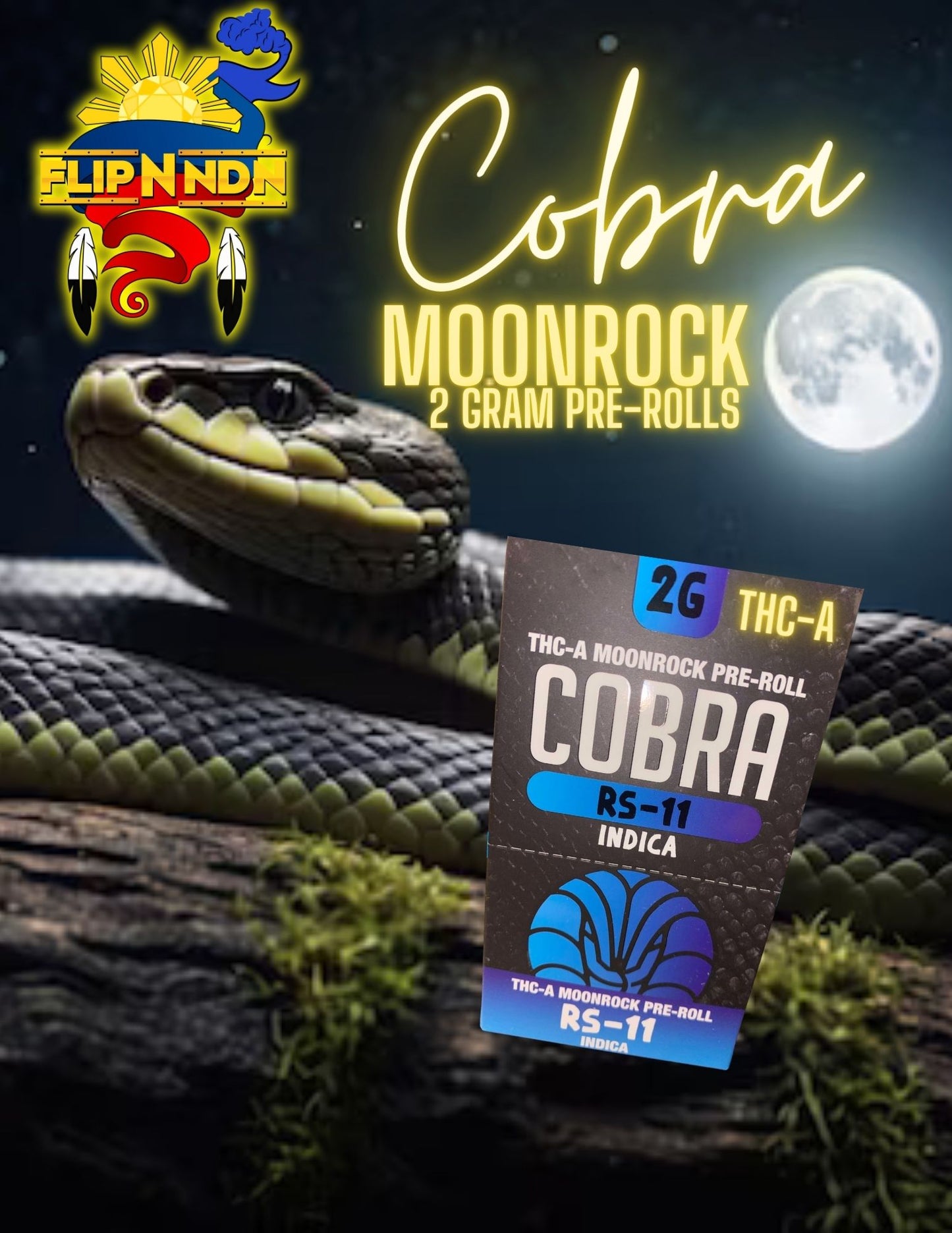 Cobra 2 Gram Moonrock Pre-Rolls