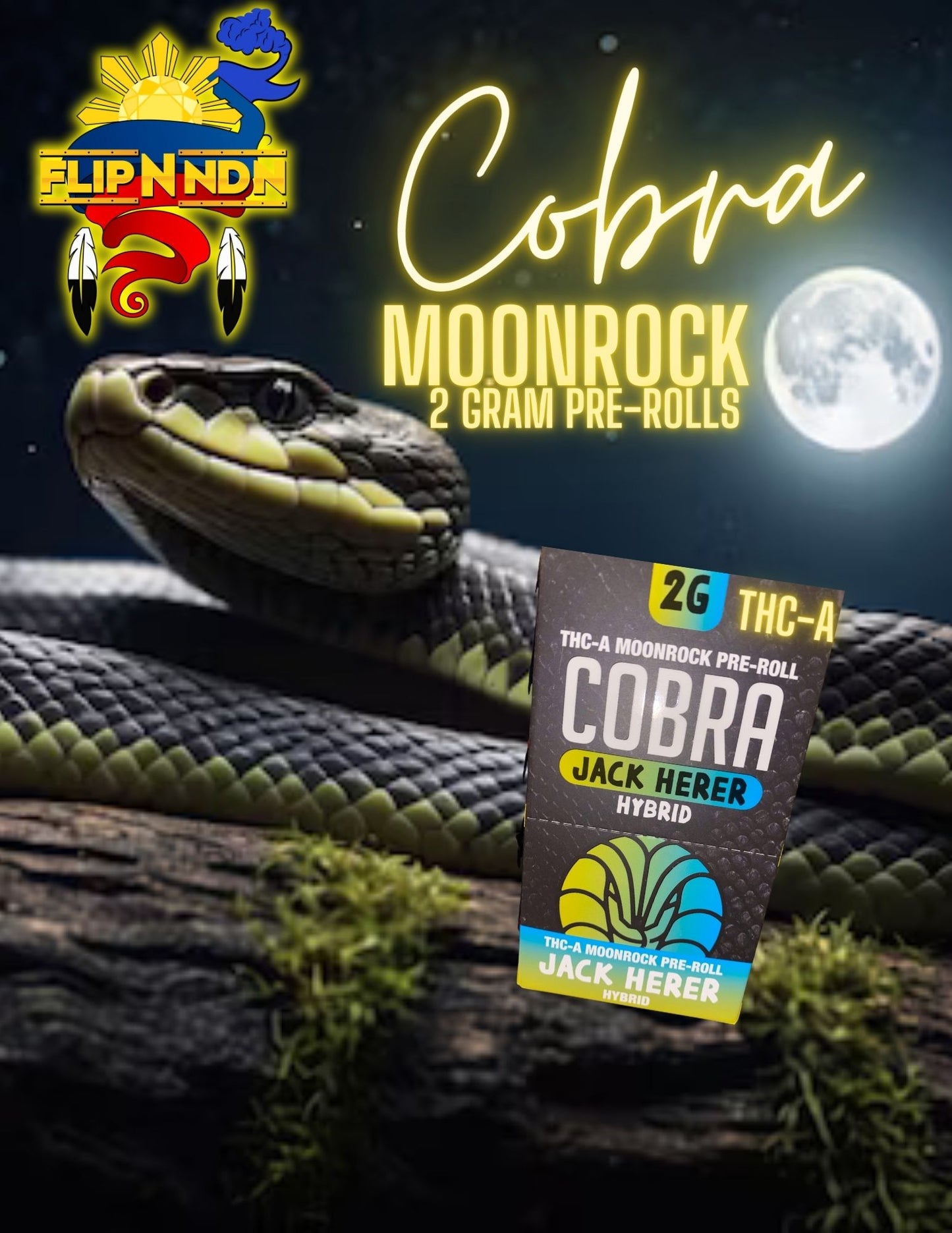 Cobra 2 Gram Moonrock Pre-Rolls