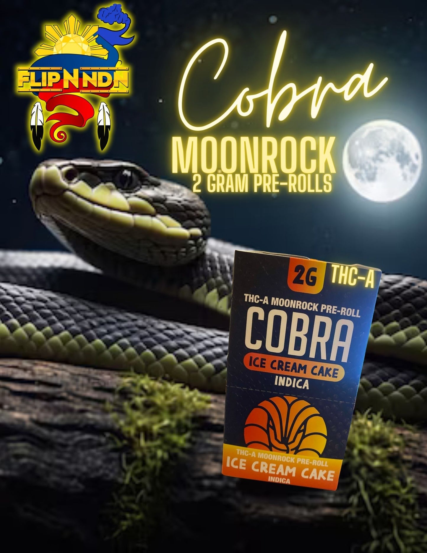Cobra 2 Gram Moonrock Pre-Rolls