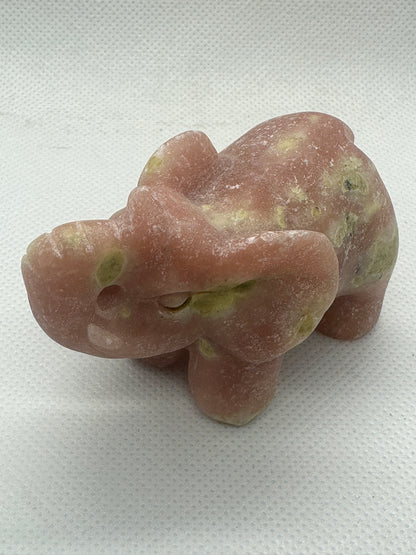 Pink & Green Opal Elephant