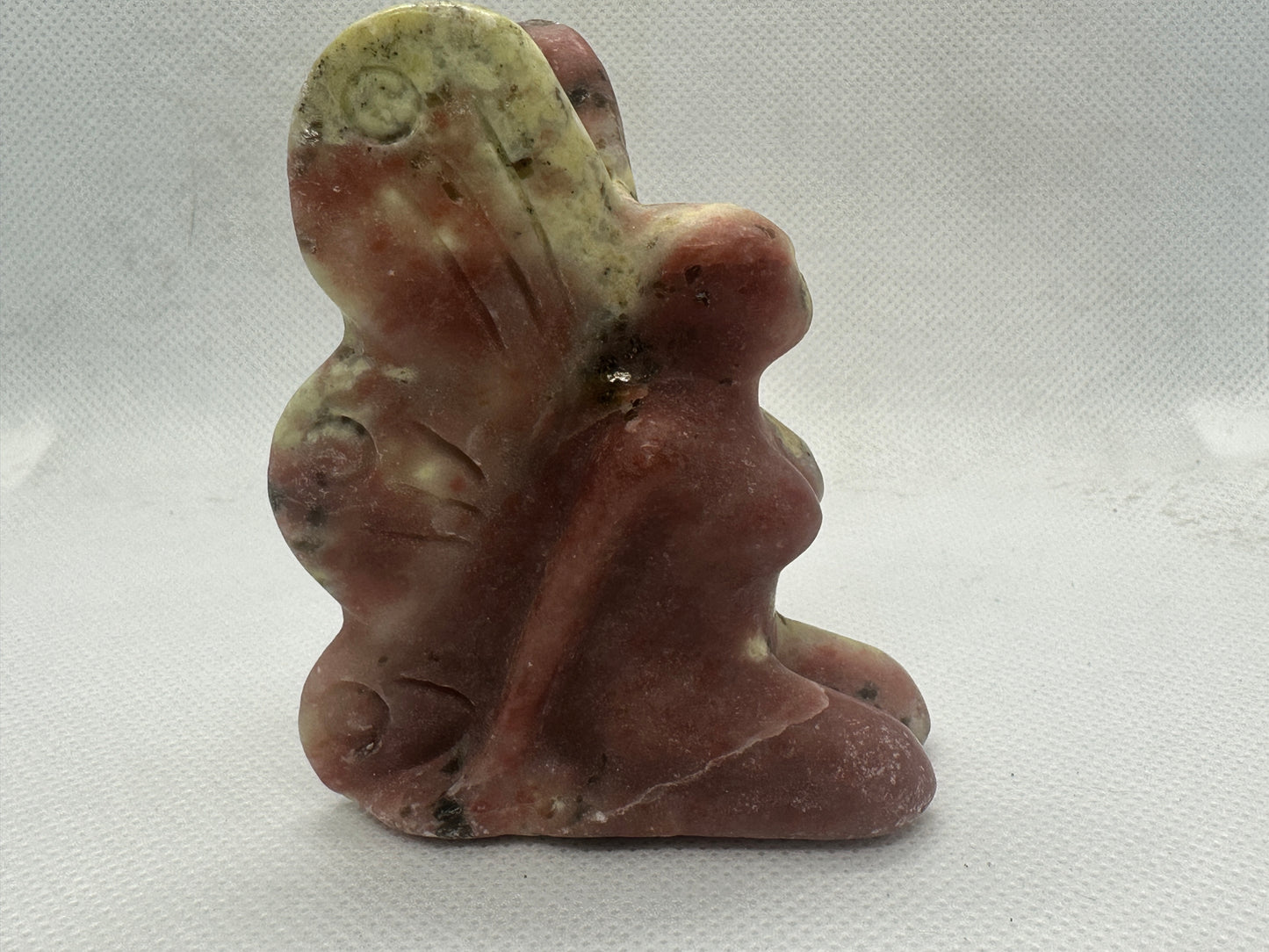 Pink & Green Opal Fairy Carving