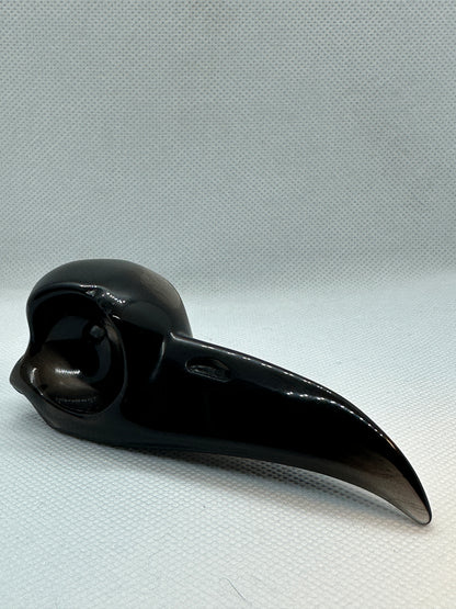 Black Obsidian Raven Carving