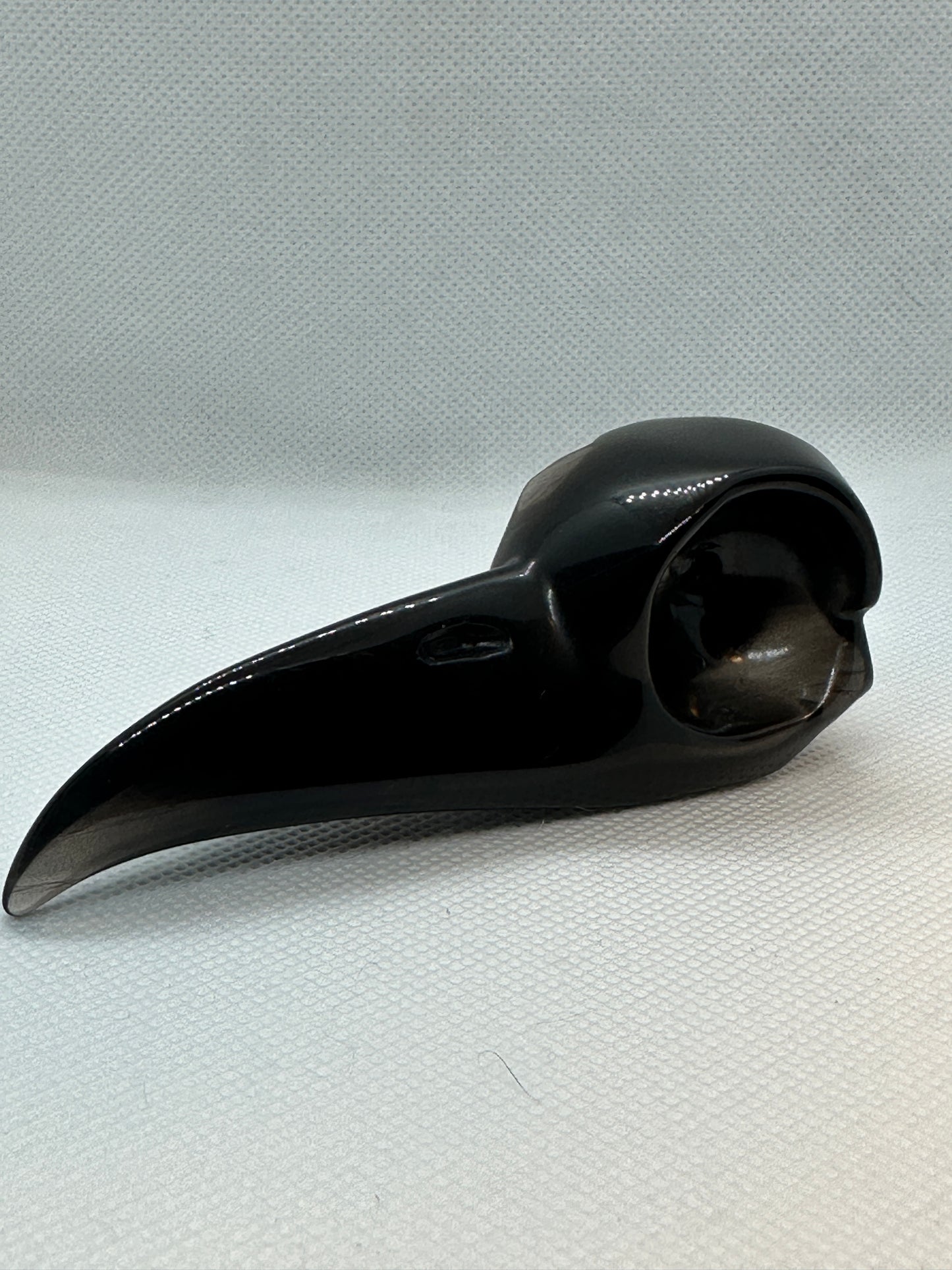 Black Obsidian Raven Carving