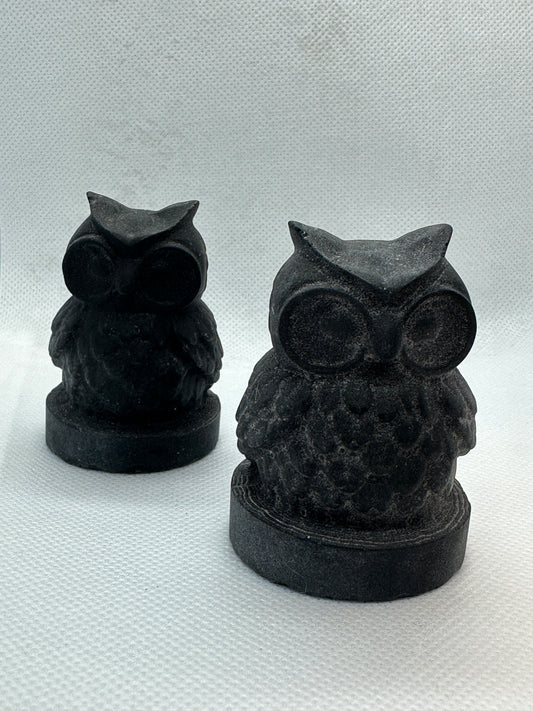 Black Obsidian Owl Carving