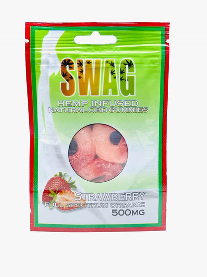 SWAG Strawberry - 500mg Hemp Infused CBD Gummies