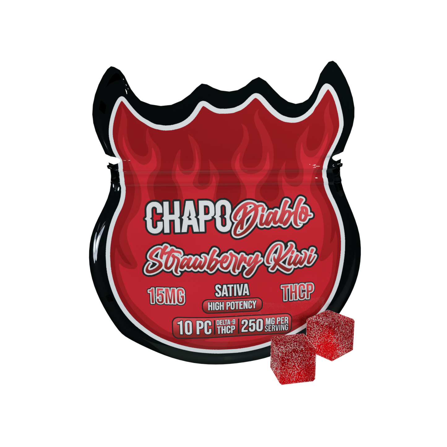 Chapo Diablo Strawberry Kiwi High Potency Gummies