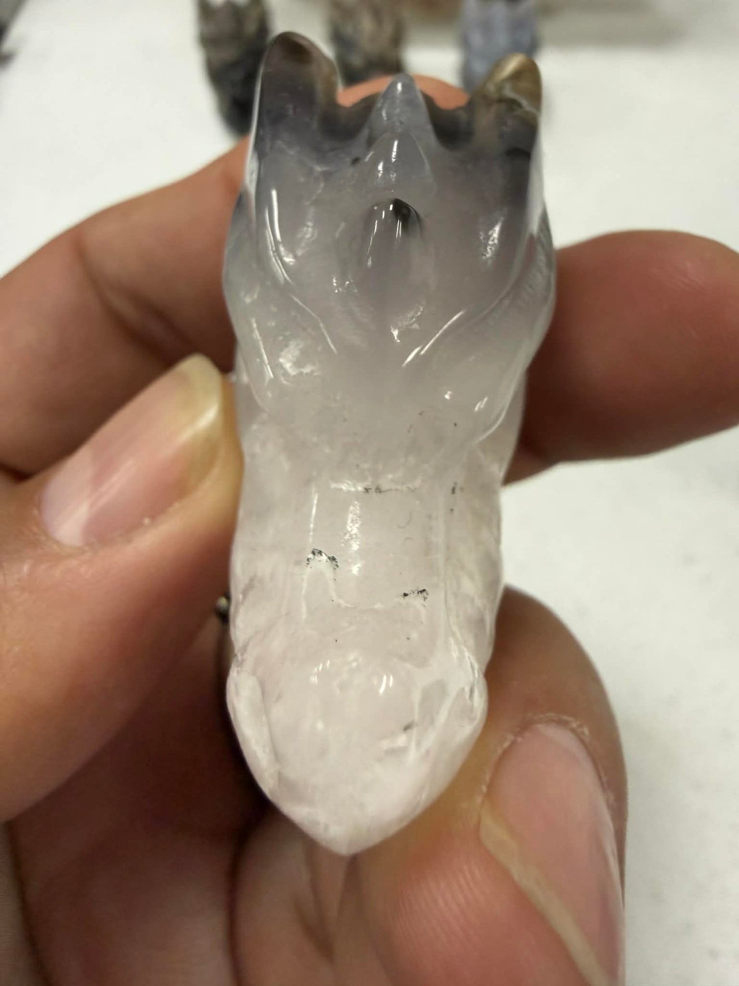 Dragon Head Carving 2" Inch