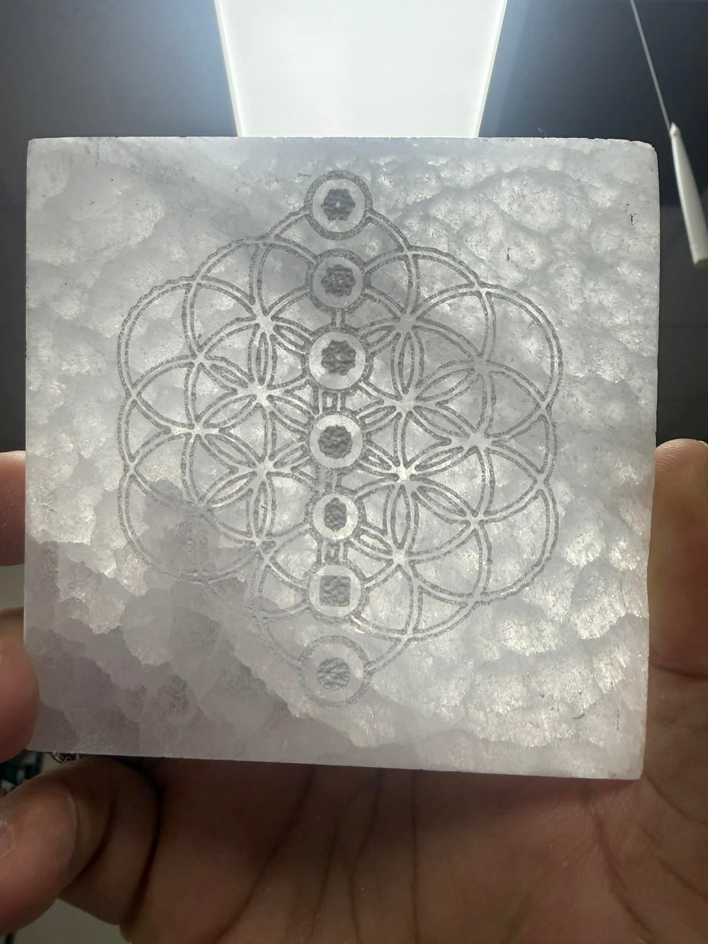Cup Charging Plate with Seed of Life Grid